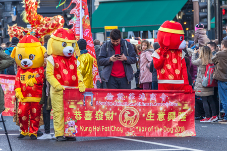 chinese new year parade in London 2018のeditorial素材