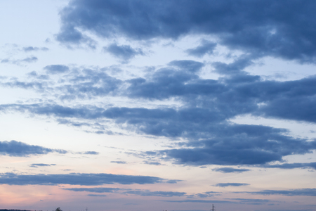 Photo of colorful clouds in the evening skyの写真素材