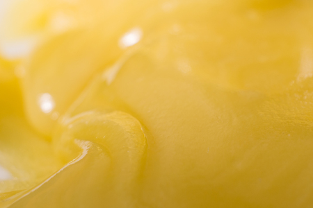 Photo of a yellow solid fresh honey, macro, close-upの写真素材