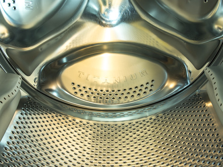 Washing machine interior view of drumの写真素材