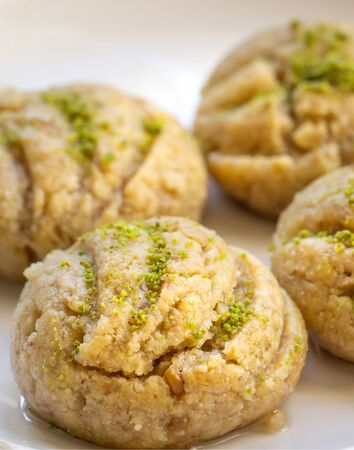 turkish homemade syrup dessertの写真素材