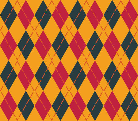 Diamond shaped seamless pattern in red, yellow and gray color. for all kinds of print, fabric, book...