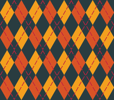 Diamond shaped seamless pattern in blue orange and yellow color. for all kinds of print, fabric,...