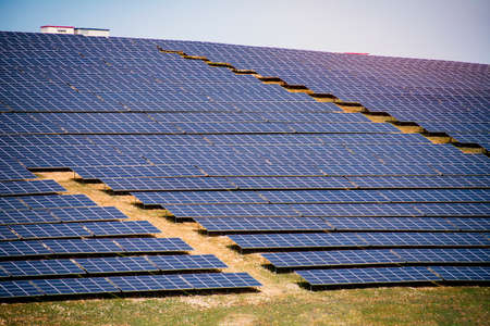 solar panels installed to generate electricity on land