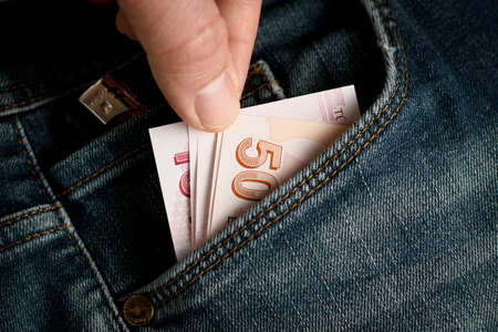 the person who wants to take the wallet full of money in his jeans pocket