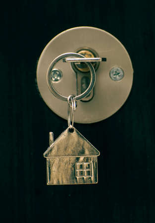 close-up home look door keychain