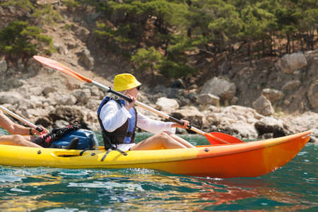 sea kayakの写真素材