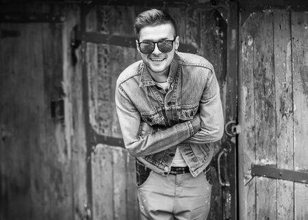 Hipster style guyの写真素材
