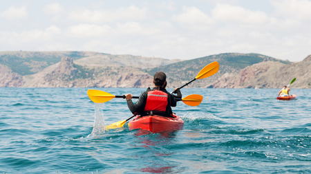 sea kayakの写真素材