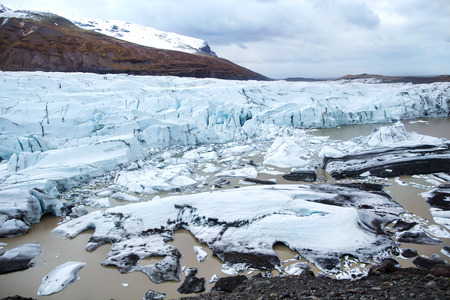 glacier iceberg in Icelandの写真素材