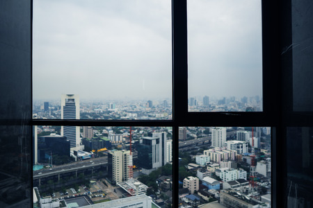 view from the window on the metropolisの写真素材