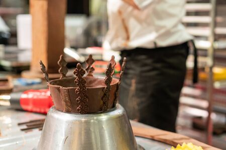 confectionery, hand made chocolate and cake production, professional cuisineの写真素材