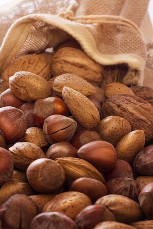 Close-up of assorted nuts  Almonds