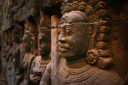 Relief statue in Cambodia  Angkor Wat, Cambodia  
