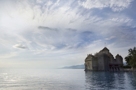 Chillon Castle  Is an island castle located on the shore of Lake Geneva のeditorial素材
