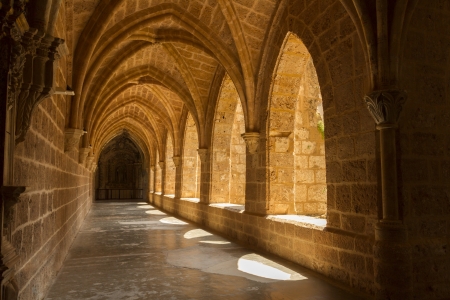 Interior view of the Monasterio de Piedra, Zaragozaの写真素材