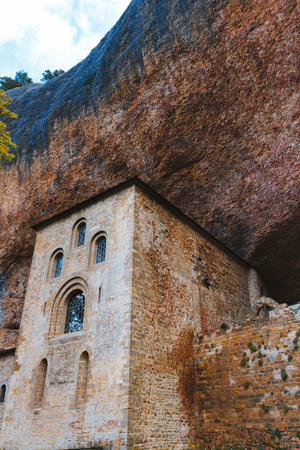 San Juan de la Pena romanesque Monastery Huesca Spainの写真素材