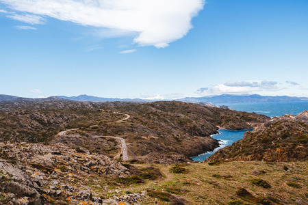 Mediterranean coastline landscape in Creus Cape. Girona, Spain.の写真素材