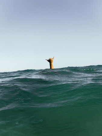 Portraits into the seaの写真素材