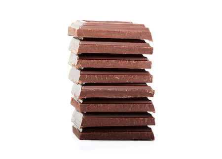 Chcolate bar isolated closeup on a white background.の写真素材