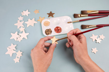Painting star golden