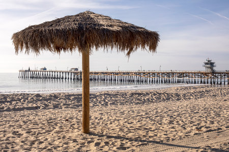 Pier in San Clemente, Californiaの写真素材