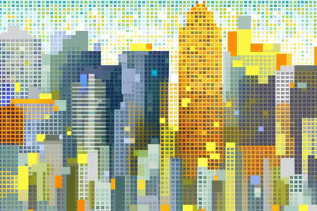 City scape mosaicの写真素材