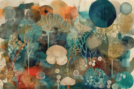 Abstract corals backdropの素材