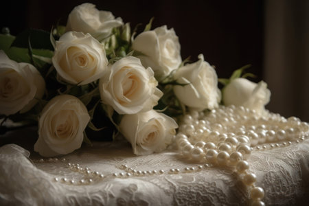 Roses, pearls and laceの素材