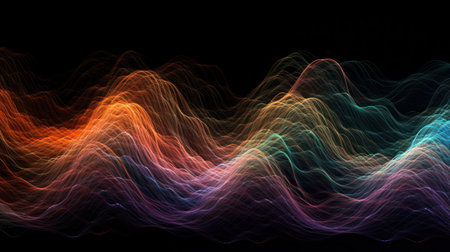 Colorful abstract wavesの素材