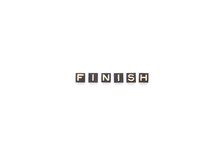 Finish sign lettersの写真素材
