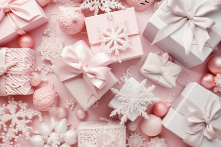Pink Christmas decor and giftsの素材