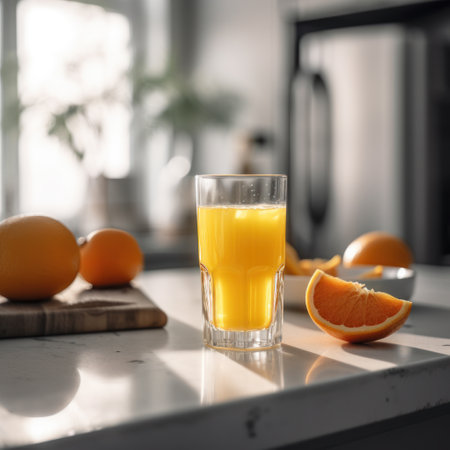 Morning glass of orange juiceの素材