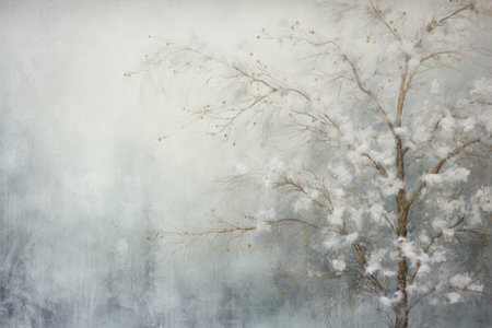 Frost covered winter treeの素材