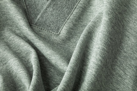 Fragment of a heather gray cotton shirtの写真素材
