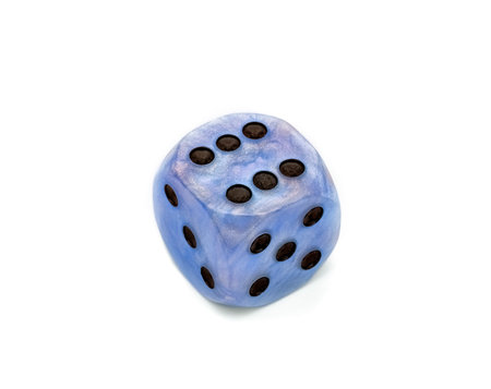 blue dice on white background