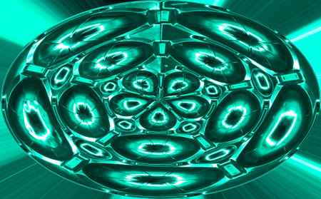 abstract futuristic background - Neon lines