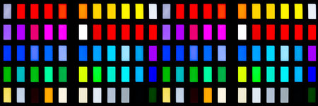 color palette samples on black background