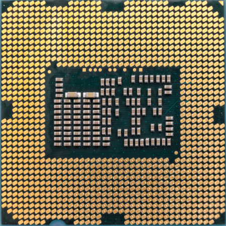 Computer CPU Processor Chip,  top view