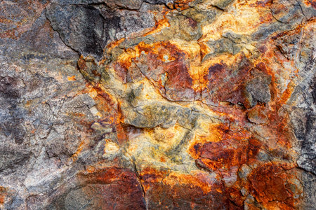 old abandoned copper and gold surface mine in Apuseni mountains, Romaniaの写真素材