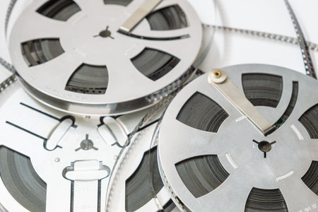old Film Reel isolated on a white background