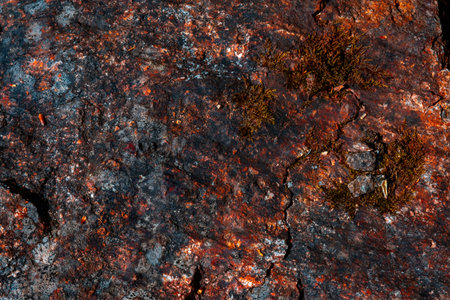 stone with iron ore and quartz
