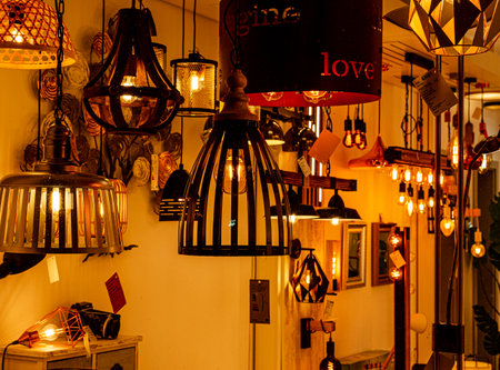 contemporary chandelier, a branched ornamental light fixture designed to be mounted on ceilings or...