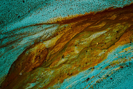 Abstract color sand texture at kaolin mine