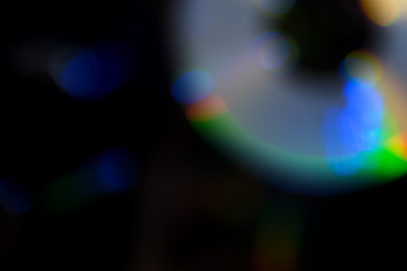 Abstract motion defocused lights on dark background