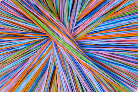 Colorful rubber bands, close view