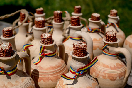clay pots on the table