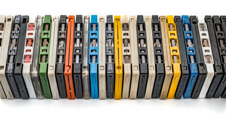 old dirty audio cassette orderedの写真素材