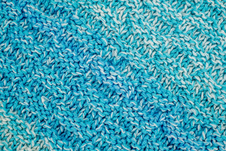 The texture of a knitted woolen fabricの写真素材