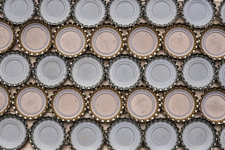 arranged metal bottle cap
